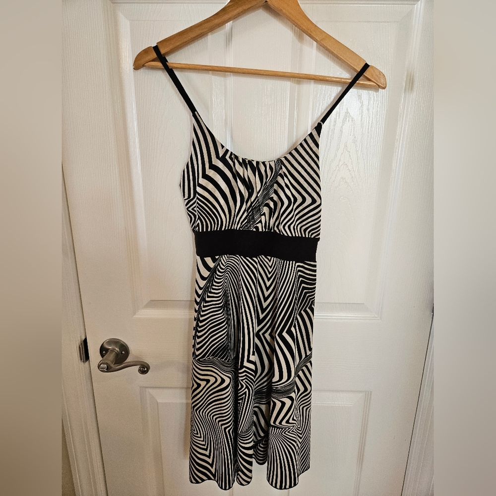 Eight Sixty Zebra Print Strapless Dress